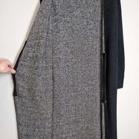 Zara Knit Wool Blend Long Maxi Cardigan Twisted Visible Seam with Zipper Size S - Picture 8 of 16
